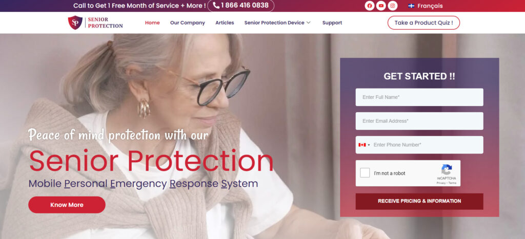 Senior Protection service provider website